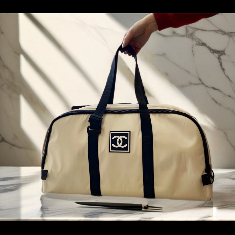 GWP CC Cream/White and Black Designer Duffel Bag